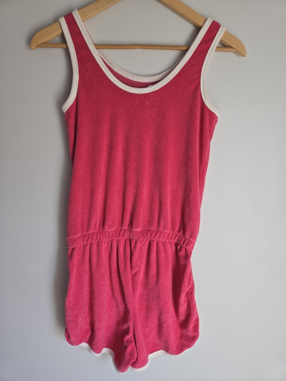 GAP Hot Pink Tank One-Piece with White Trim - Picture 7 of 9